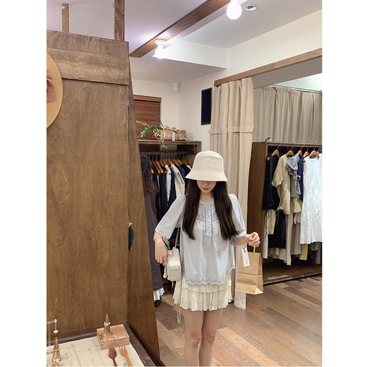 金蘑菇菇 周末集市 / 苎麻绣花 自然系南法少女 商品图3