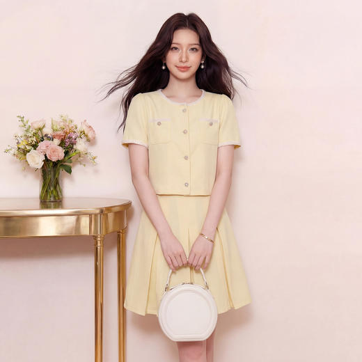 奢姿大码女装2026夏季胖妹妹时尚小香风两件套气质清新减龄套装9962994526 商品图4