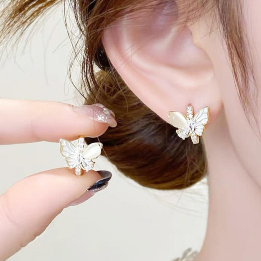甜美气质蝴蝶耳扣百搭耳环 纪念日百货门店同款161910961 商品图3