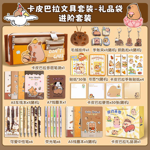 【开学季！卡皮巴拉文具套装】创意小学生伴手礼学习文具大礼包生日礼物礼品，卡皮巴拉学习用品，一套配齐。ry 商品图13