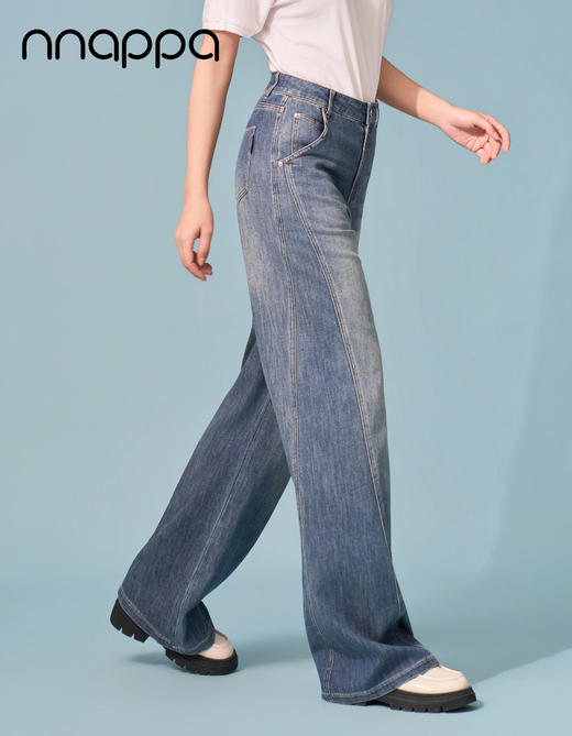 26春夏新款莱赛尔汉麻分割结构阔腿裤PA29417 商品图2