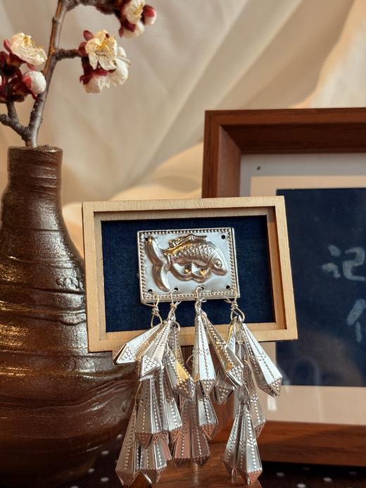 非遗草木染苗银木质冰箱贴原创手工扎染创意冰箱贴装饰 商品图0