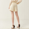 芳外新款质感百搭高腰A字型短裤挺括米白色休闲裤女8T23AH0221 商品缩略图4