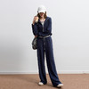 三彩2026春季新款休闲三件套海军领外套T恤直筒裤套装长裤M 商品缩略图3