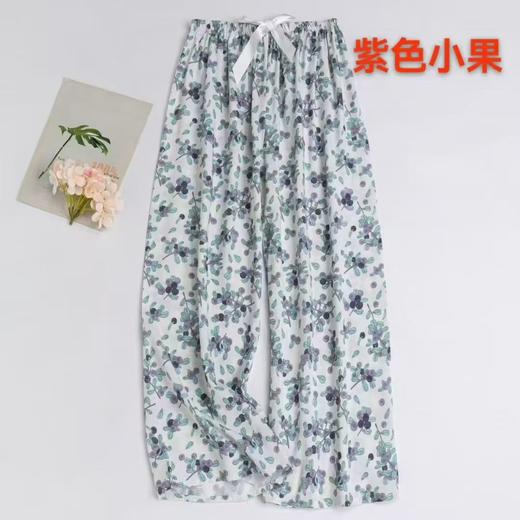 绵绸花直筒裤舒适凉爽12525962 商品图4