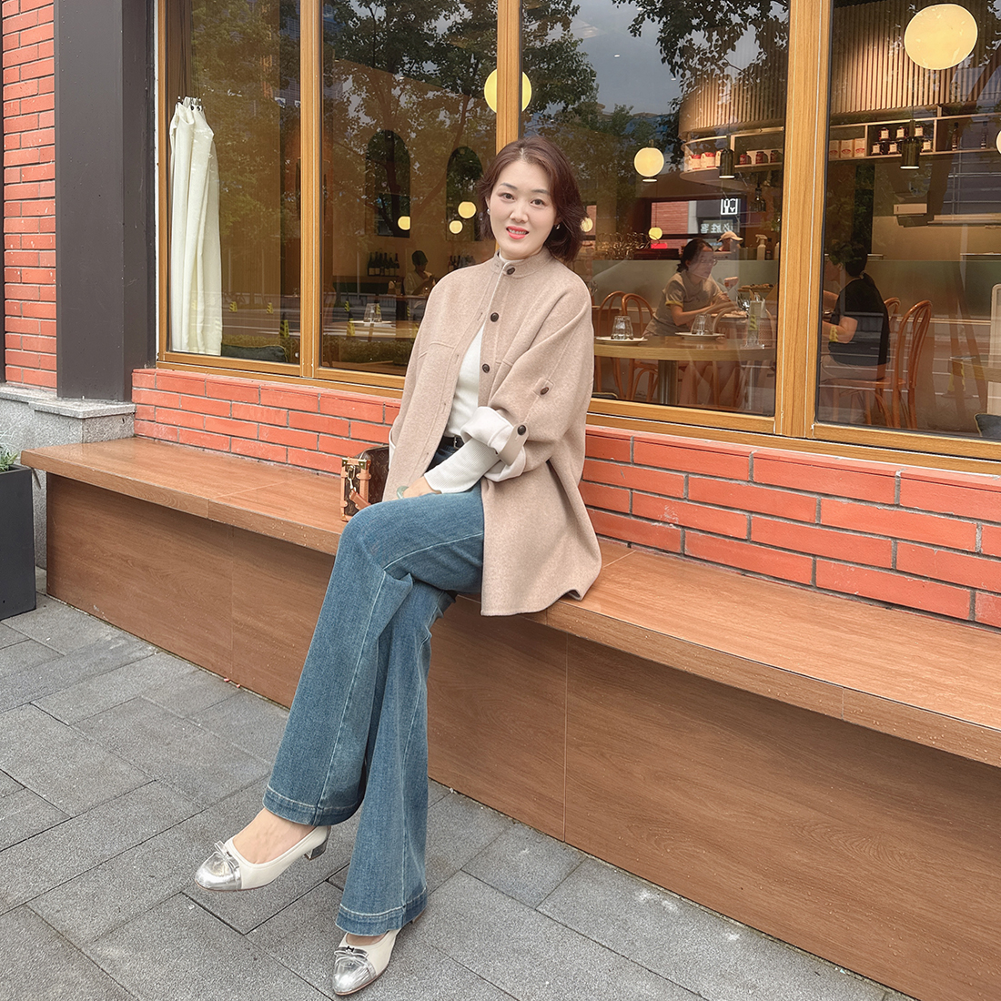 （面料升级！）火桐hooton 果冻神裤 莱赛尔四面弹直筒微喇牛仔裤TQ9022