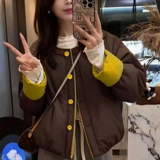 【换季清仓棉服 无退换】抽绳夹棉连帽冲锋衣外套女款！2025秋冬宽松休闲加厚保暖棉服通勤风！ 商品图4