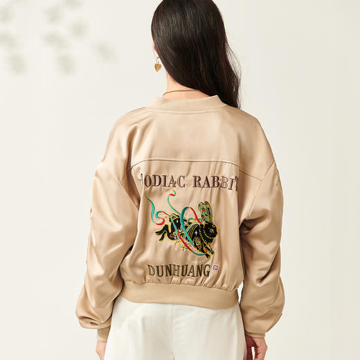 芳外新款休闲夹克时尚抽褶休闲短外套女8T23AW0105 商品图4