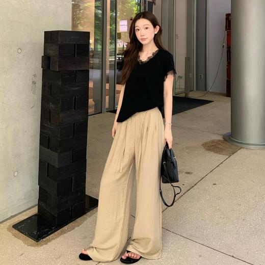 【72h发货】Beau Muse老钱风亚麻阔腿裤 | 舒适透气、显瘦百搭、复古优雅、多色可选 商品图5