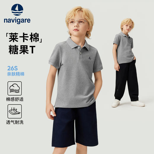 【120-165】【纳维凯尔】Navigare意大利小帆船男女童短袖polo衫 商品图6
