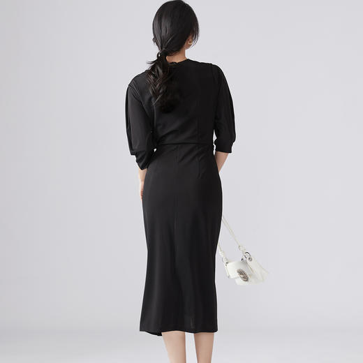 剩S/M 芳外新款优雅针织连衣裙气质收腰时尚裙子女8T22CL1445 商品图4