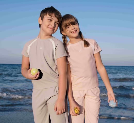 【曼波格防晒外穿系列】舒雅童装女童短袖中裤家居套装  防晒UPF50+ 凉感 3A抗菌3F/26197H 商品图1