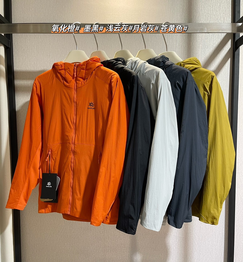 原单凯*石RH40系列男女款连帽轻薄棉服031101