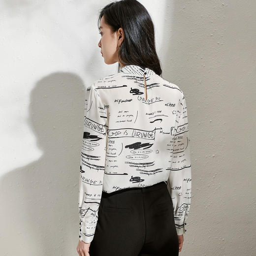 剩S 芳外100%桑蚕丝衬衫8T22AC0206 商品图4