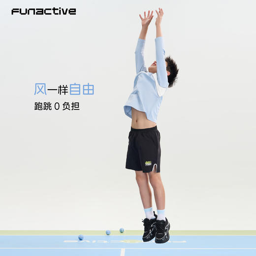 funactive男童原纱防晒衣春装新款儿童透气羽毛球运动长袖T恤上衣F1UT20198 商品图3
