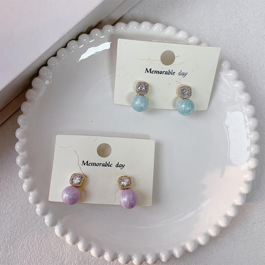 爆款彩色珍珠耳环百搭-纪念日百货门店同款169894011 商品图3