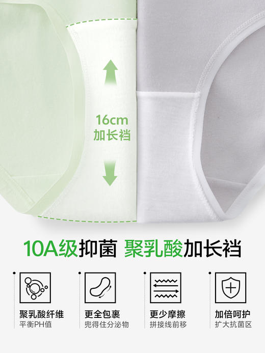 【六条装】草本初色&妇炎洁联名款 纯棉聚乳酸内裤 M-XXL码（90-160斤）颜色随机 商品图2