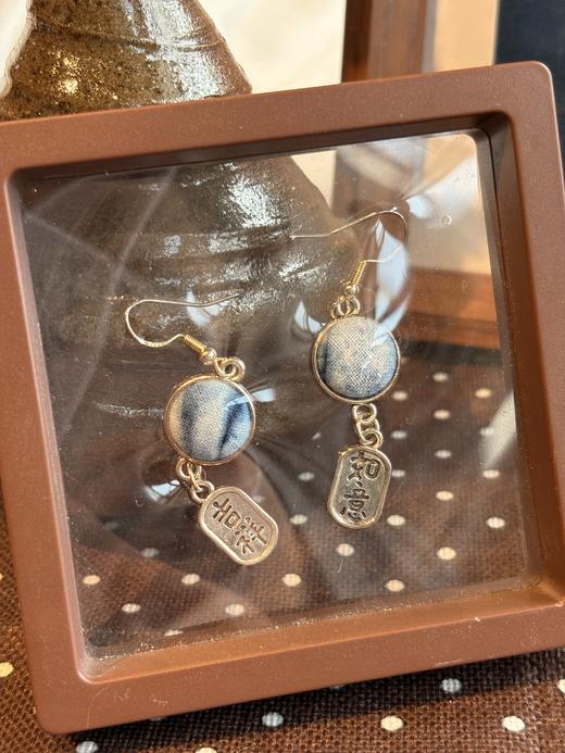 非遗扎染手作耳环草木染民族风文艺耳钉耳饰 商品图2