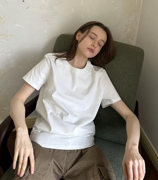 老米优品🎈3-5天！100%新疆棉，259g高克重, 高品质少年感 纯色基础款短袖tee~ T260311A 商品图0