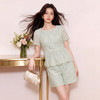 奢姿大码女装2026夏季胖妹妹时尚提花刺绣两件套气质减龄清新套装9962954520 商品缩略图0