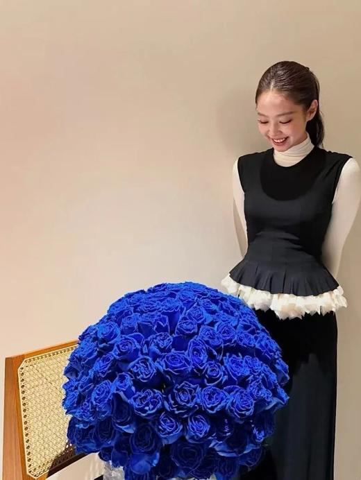 厄瓜多尔进口玫瑰TIN DEEP BLUE  VELVET蓝色天鹅绒Jennie同款蓝丝绒10支 商品图7