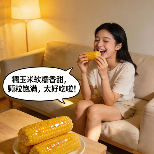 崇明东滩新鲜熟冻白糯玉米—软糯香甜 商品图3