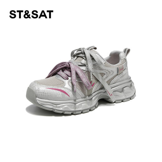 星期六26春新款透气网面拼接老爹鞋SSE1112T19 商品图9