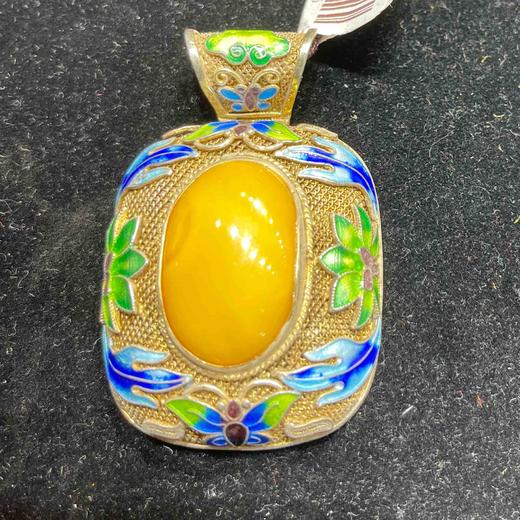 180元/克银烧蓝蜜蜡 商品图0