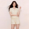 奢姿大码女装2026新款夏季法式刺绣气质时尚百搭短袖上衣短裤套装9962972026 商品缩略图0