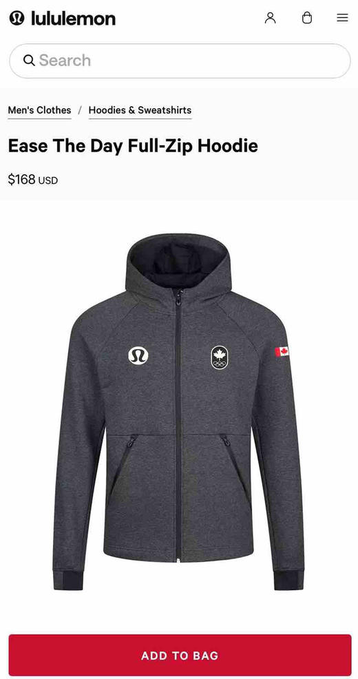 原单正品 LULU 正品男士连帽针织外套！吊牌价格168美刀！海外限定奥运纪念款！M-XXL 商品图8