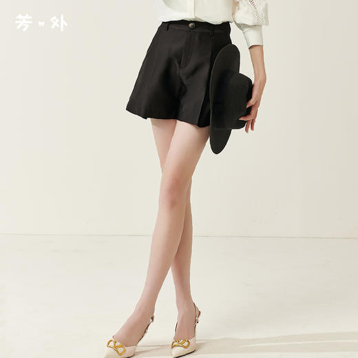 剩S/M 芳外新款休闲短裤小个子高腰显瘦百搭裤子女8T23AH0027 商品图0