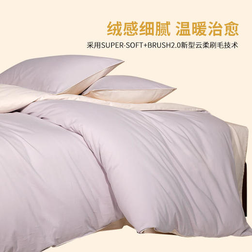 【代发】50支磨毛 天予棉床单款/床笠款 蓝铂四件套纯棉（尺寸为被罩尺寸） 商品图5