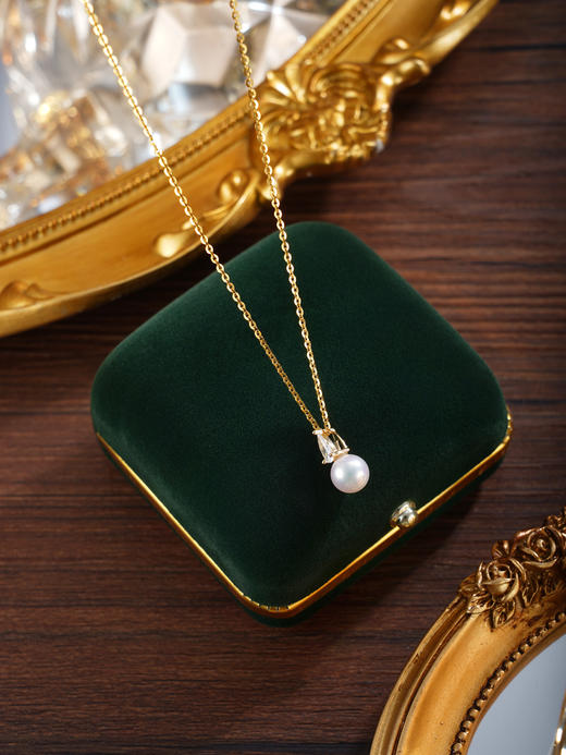 子佩集【跃动涟漪】银S925珍珠惜王妃套链项链【P3134】双色水滴2602 商品图4