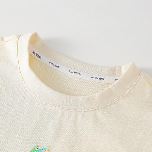 【水彩动物假两件T恤】棉花堂针织长袖假两件T恤  A类 10A级抗菌  吸湿透气  FA61005 商品图7