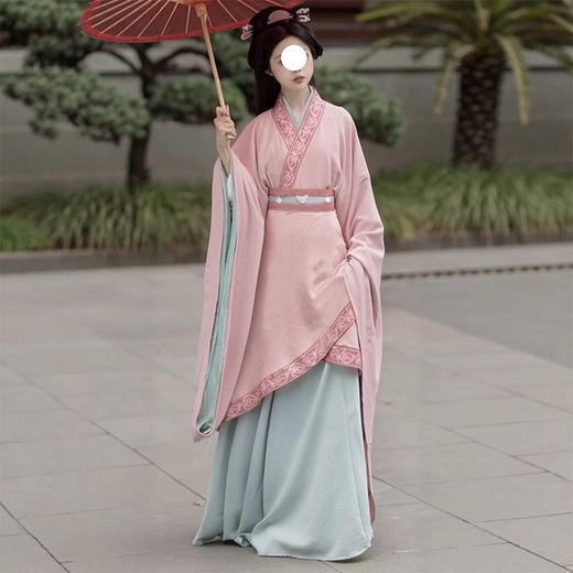 裁缝学苑AQ597魏晋齐腰大袖战国袍纸样汉服交领女装服装打板图纸 商品图1