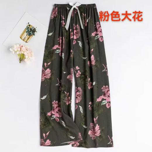 绵绸花直筒裤舒适凉爽12525962 商品图0