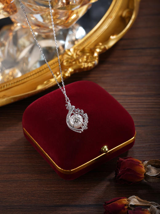 子佩集【流辉岁月】银S925珍珠惜王妃套链项链【P2661】双色花绕麦穗2602 商品图5