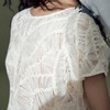 【林栖设计小店】手工摇花|瓷白刺绣蕾丝优雅百搭2026夏新款衬衣两件套1962012 商品缩略图3