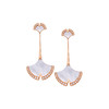 ［东方幸趣］18K玫瑰金贝母镶钻耳饰#迎幸 商品缩略图0