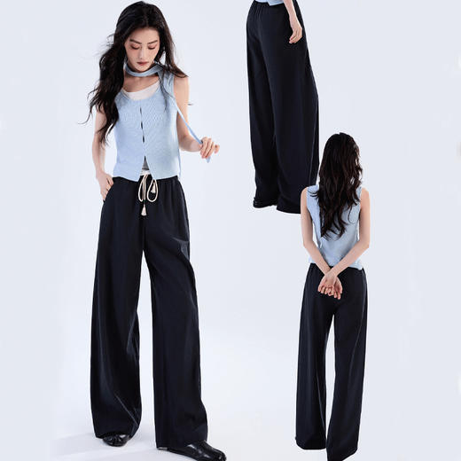 素冷松弛『吉罗纪 清冷棉莱老钱裤』2026春夏新款 轻薄透气 藏肉显瘦 舒适百搭 商品图1