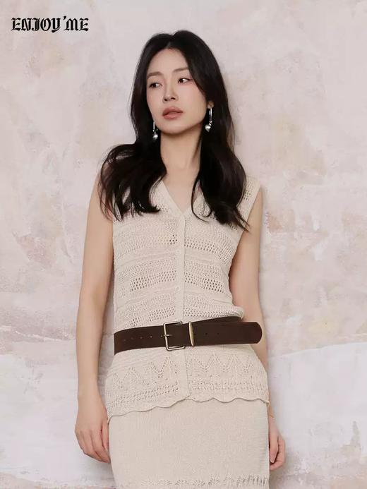 【门店同款】ENJOY春季“序光之旅”钩花针织马夹 169443835 商品图2