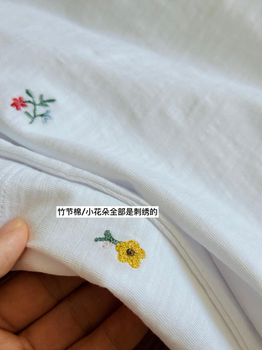 45-R新日系小花刺绣--竹节棉长袖T恤【包邮+三天无理由退换】 商品图12