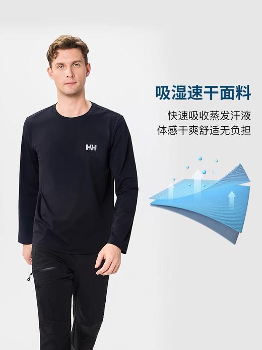 HH26春新中性款运动无束缚速干抗菌基础长袖T恤 商品图2