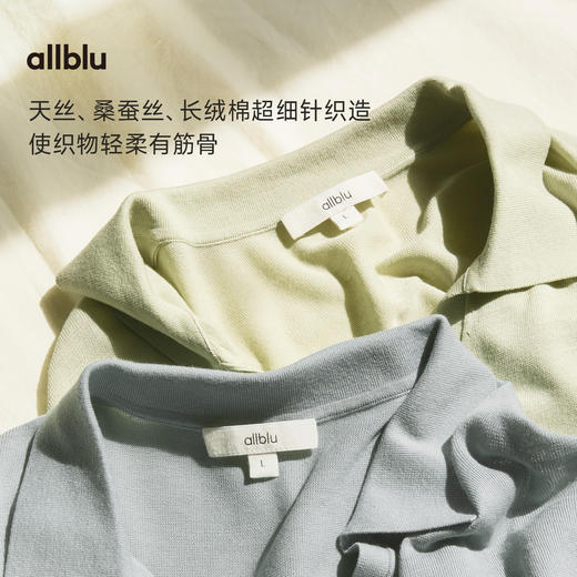 【夏Vol.1】allblu女装“轻柔有筋骨”26春夏【丝织桉树】女士天丝长袖Polo衫ZY 商品图1