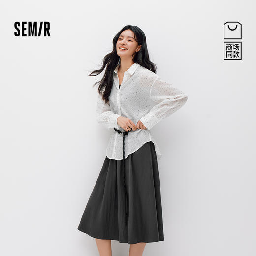 商场同款|森马连衣裙女夏拼接背心裙波点衬衫2026新款通勤两件套 商品图0