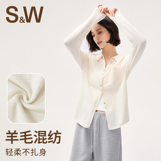 【SW速惟】 通勤休闲高智感简约高级衬衫毛织外套 1457 商品图2