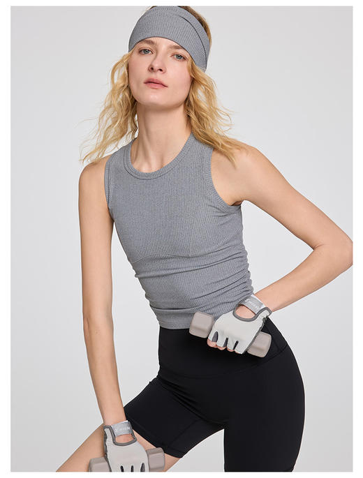 唤醒身心~2026新款小蛮腰瑜伽背心女健身训练内衣跑步防震聚拢晓星运动上衣免穿文胸 商品图4