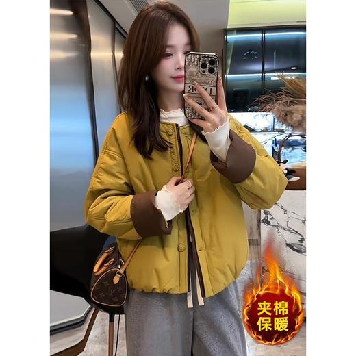 【换季清仓棉服 无退换】抽绳夹棉连帽冲锋衣外套女款！2025秋冬宽松休闲加厚保暖棉服通勤风！ 商品图5