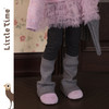 littletime女童裤子秋冬新Y2K加绒针织堆堆袜灰色保暖打底裤 商品缩略图0