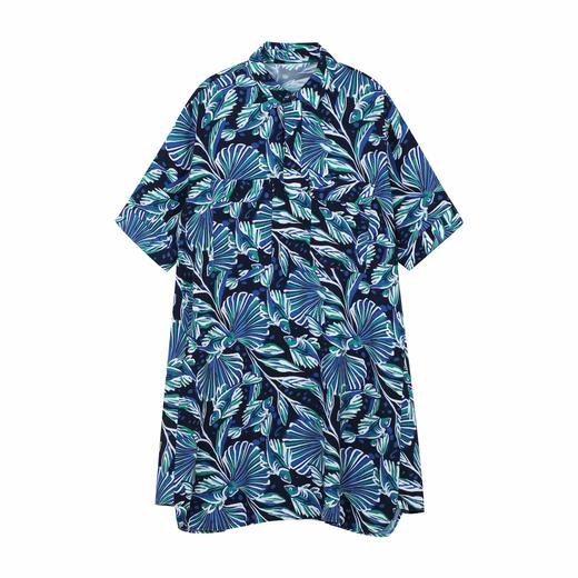 【UL系列】舒雅女短袖连衣裙天丝粘纤梭织 70%粘纤30%天丝 81/27104D 商品图3